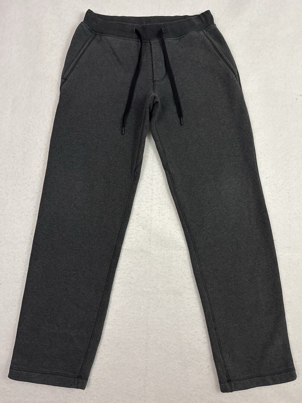 Lululemon Kung Fu Pants Mens L Gray Drawstring Sweatpants Wide Leg Joggers
